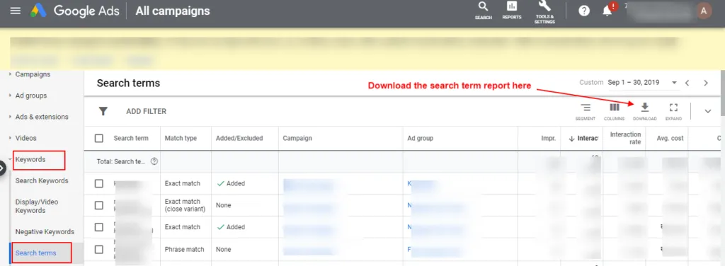 When running Google ads, it's essential to regularly review the Search Term Report