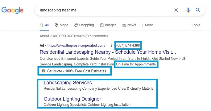 Google ads extension