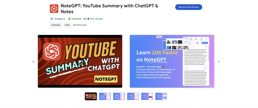 Step 4: Download the YouTube Video Summarizer Plugin - NoteGPT